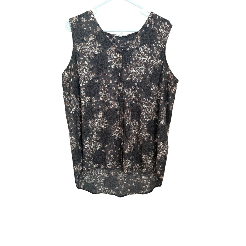 Maurices Ditsy Floral Sleeveless Button Front Top 1X Cottagecore Boho Romantic